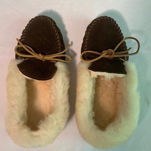 Minnetonka brown moccasins, size 10